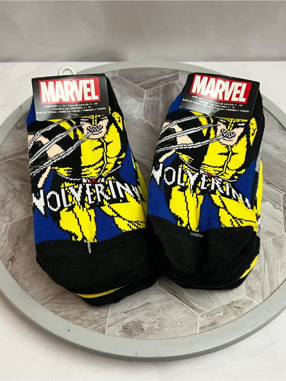 Kids Marvel X-Men Wolverine No Show Socks 8 Pairs 2 Sets Shoe Size 4-10 NWT